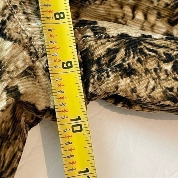 Madewell Lightweight Corduroy Brown & Cream Floral Jean Pants NWOT - Picture 11 of 12